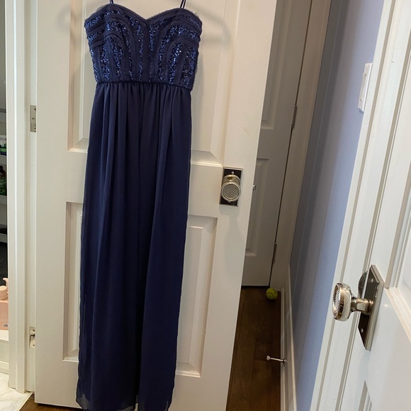 Navy Blue sequin gown - Picture 1 of 5